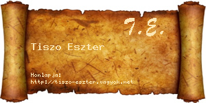 Tiszo Eszter névjegykártya