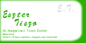 eszter tiszo business card